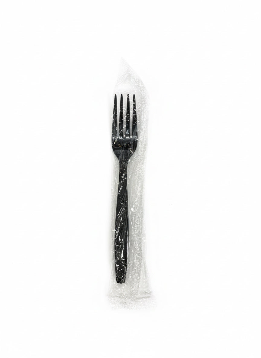 FK605BK Polystyrene Heavy Weight Black Fork 1000pcs