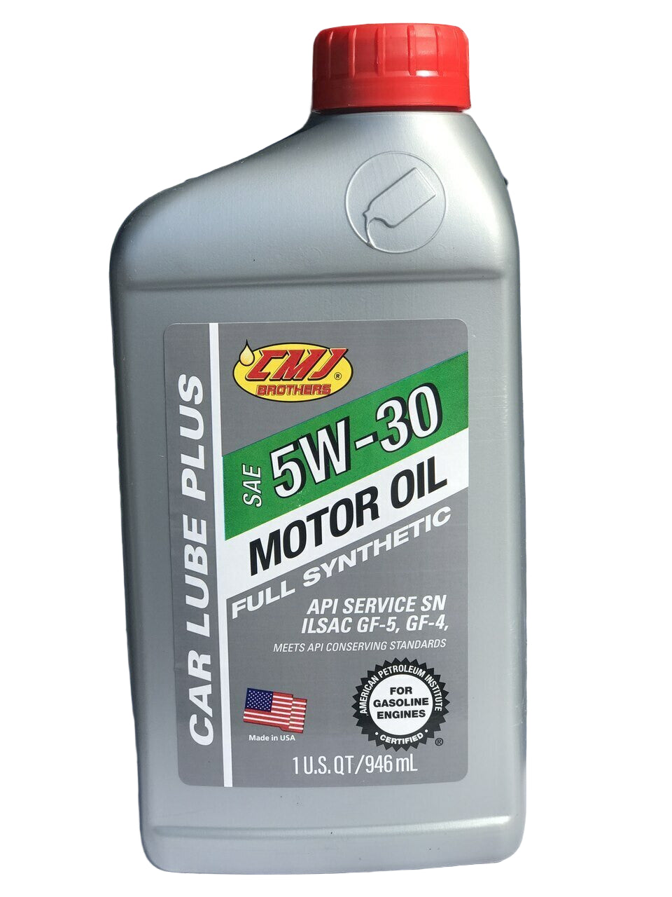 Car Lube Plus SAE 5W-30 Full Synthetic Motor Oil Bottle