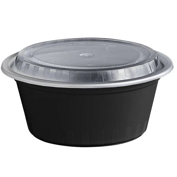 C4- 38oz Round Plastic Food Container With Lid 150pcs
