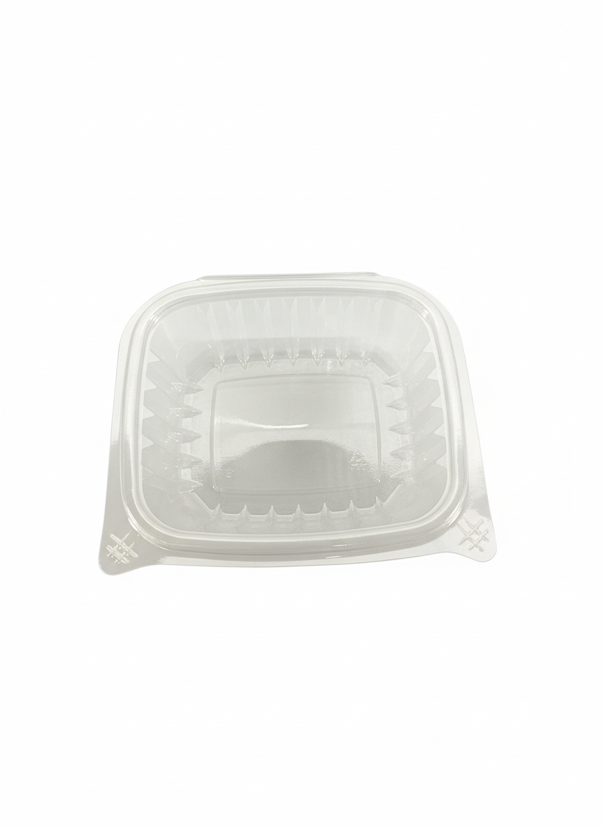(1305)80Z PET hinged deli container, Flat 200pcs