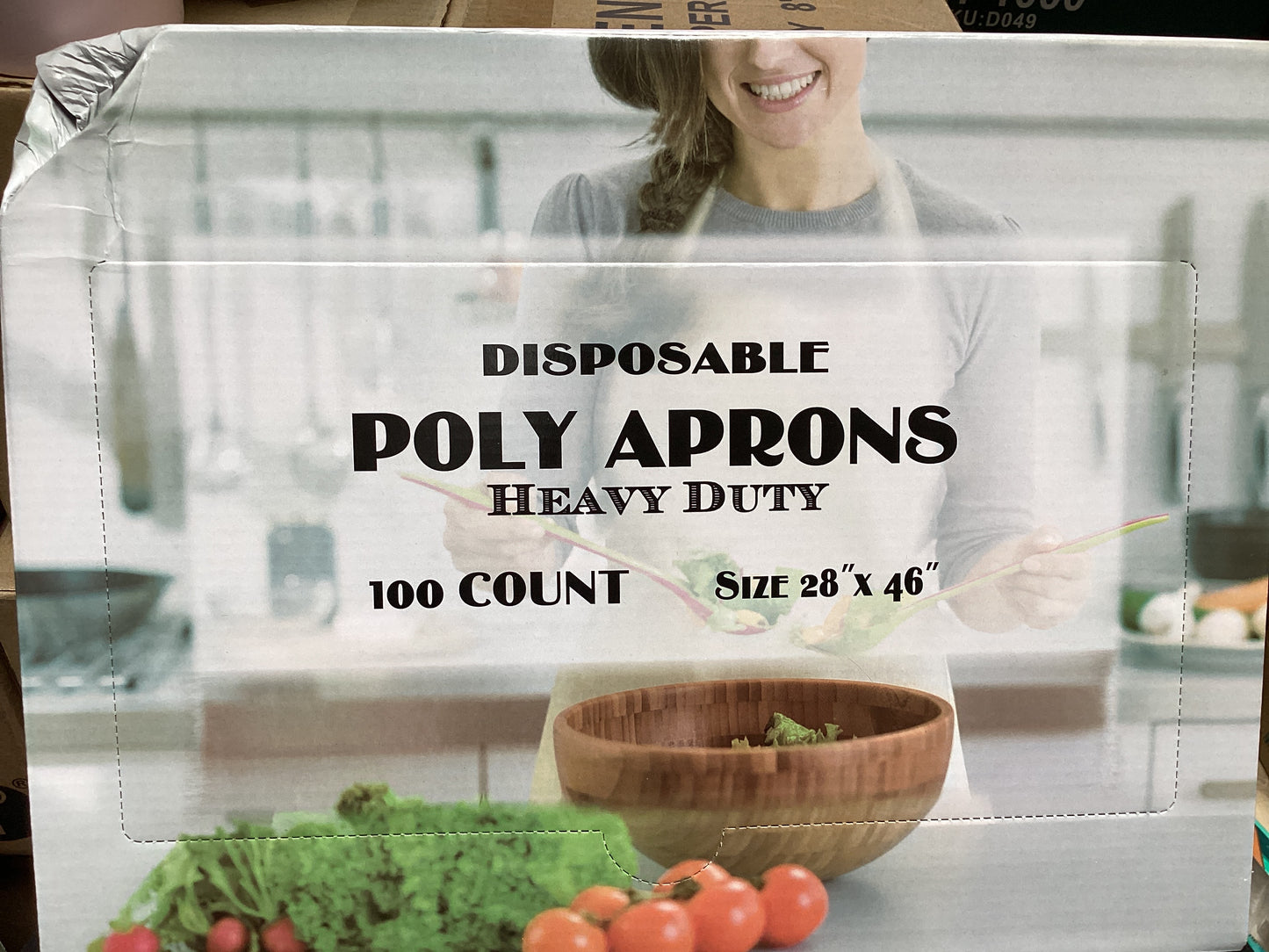 B1- Disposable Poly Aprons Heavy Duty 100 count size 28x46 1534-1