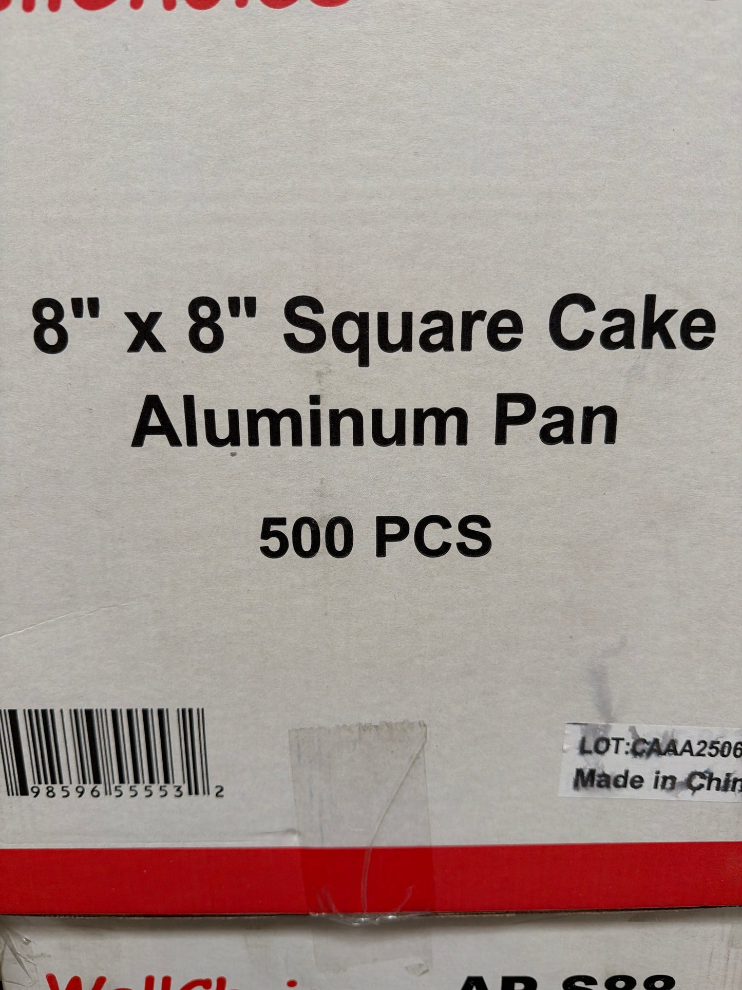 8”x8” Square Cake Aluminum Pan 500 pcs