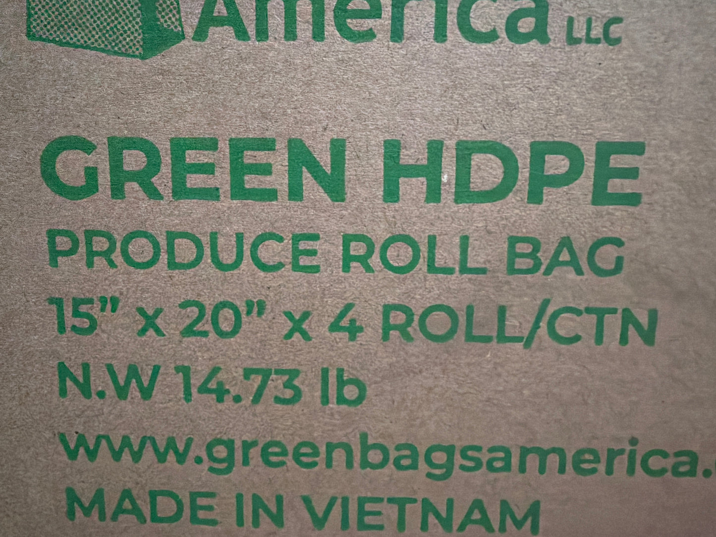 15”x20” Folded Produce Well Bags 4 Roll/case