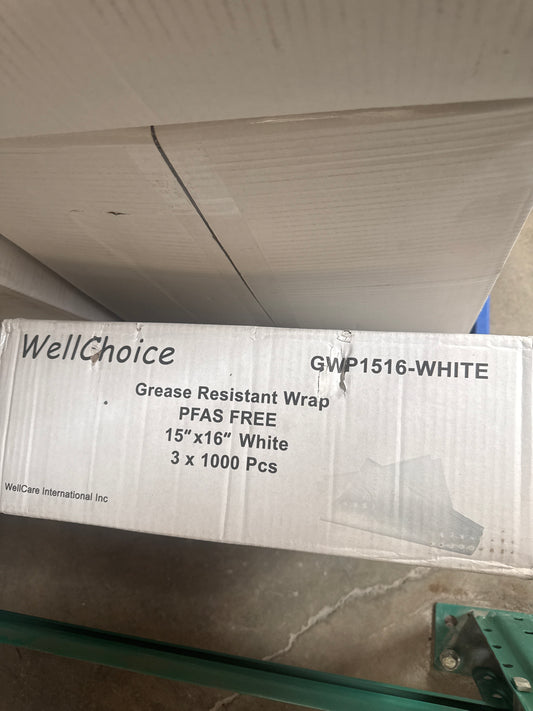 RL5-31 15x16 White Grease Resistant Wrap 3000PCS