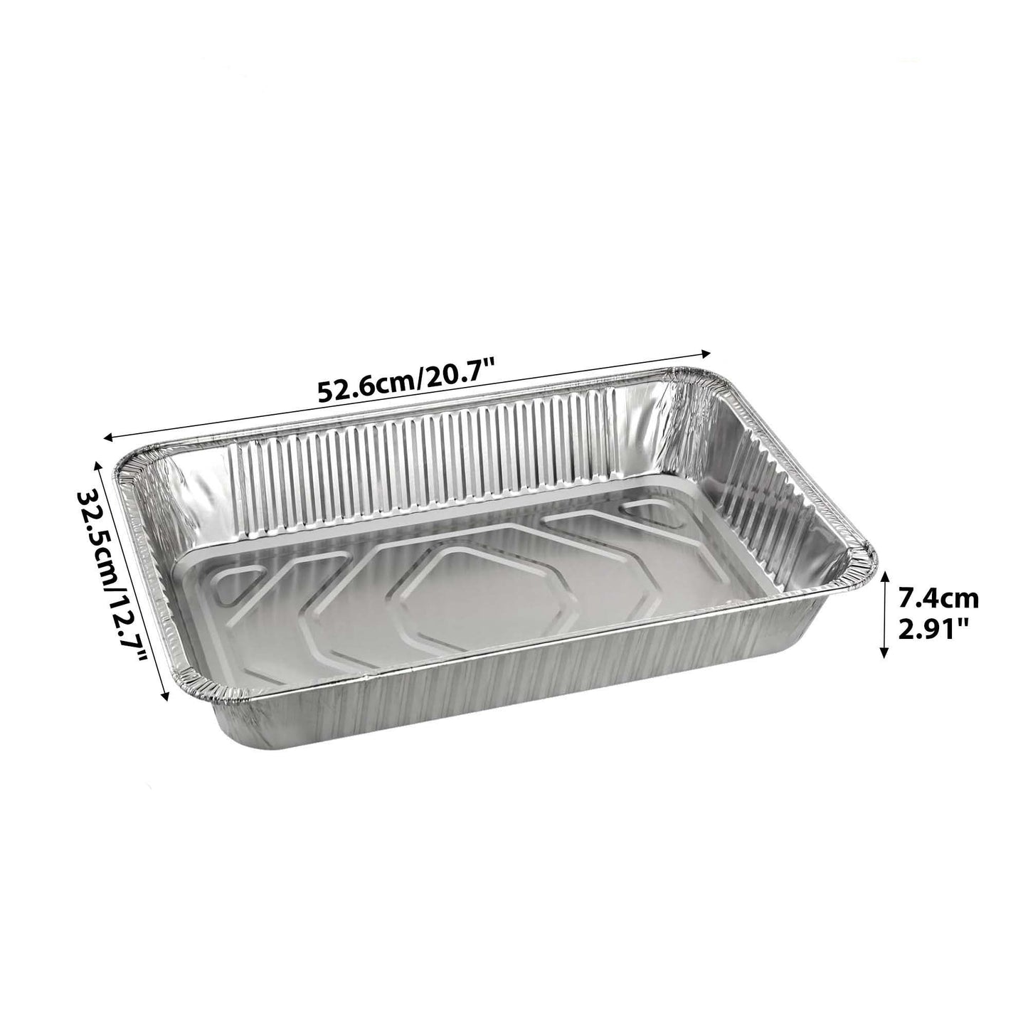 Full size deep aluminum pan 120G heavy duty disposable catering tray