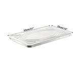 Disposable APSIC Full Size Aluminum Pan Lid 50 Pack – 53cm x 33cm Food Cover