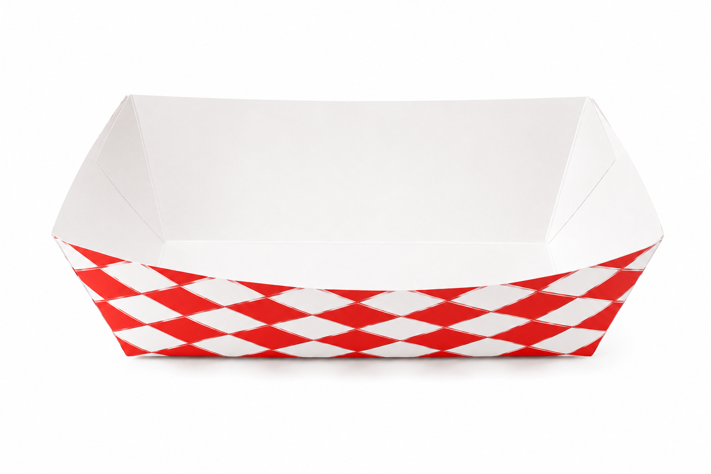 #300 3lb White/Red Food Tray 500 Count