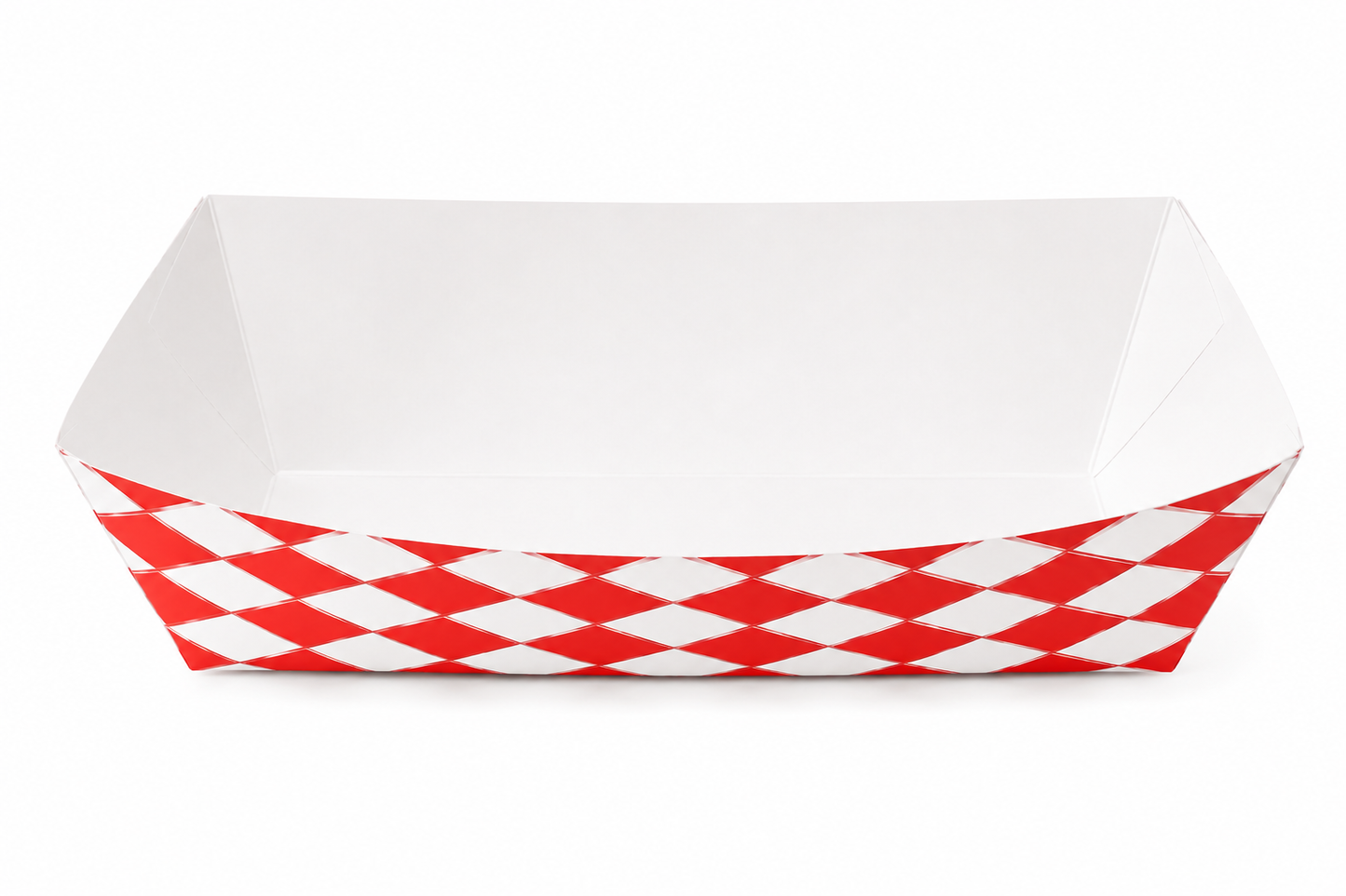 #500 5lb White/Red Food Tray 500 Count