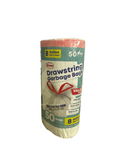 8 Gallon Drawstring Garbage Bags Roll 50 Count White