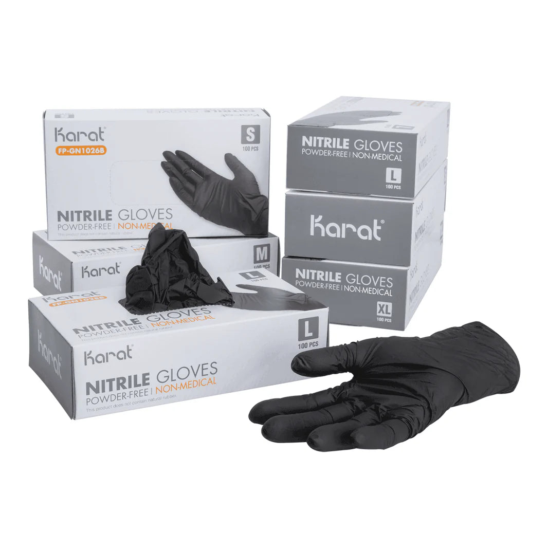 (321) 5mil, Black Nitrile glove, powder free 100pcs/box, 10box/case Large