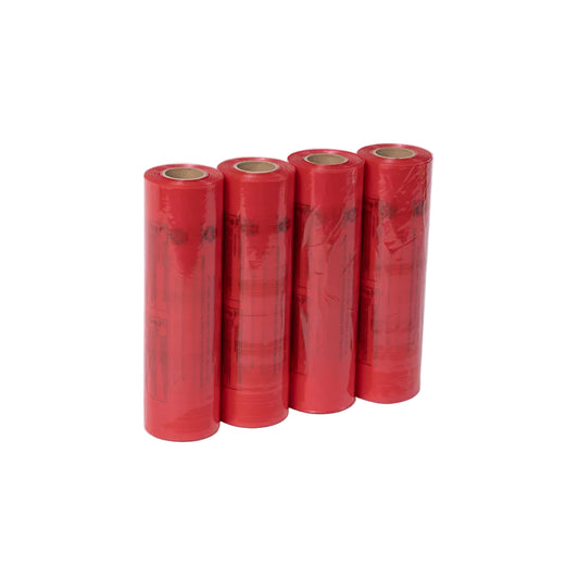 11x19 LDPE Red Produce Bags 4 Rolls 120 Count for Fresh Produce Packaging