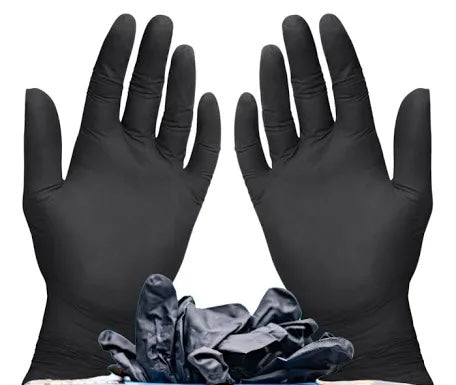 Disposable Nitrile Gloves 6.5Mil Black XLarge 100pcs/box 10box/case