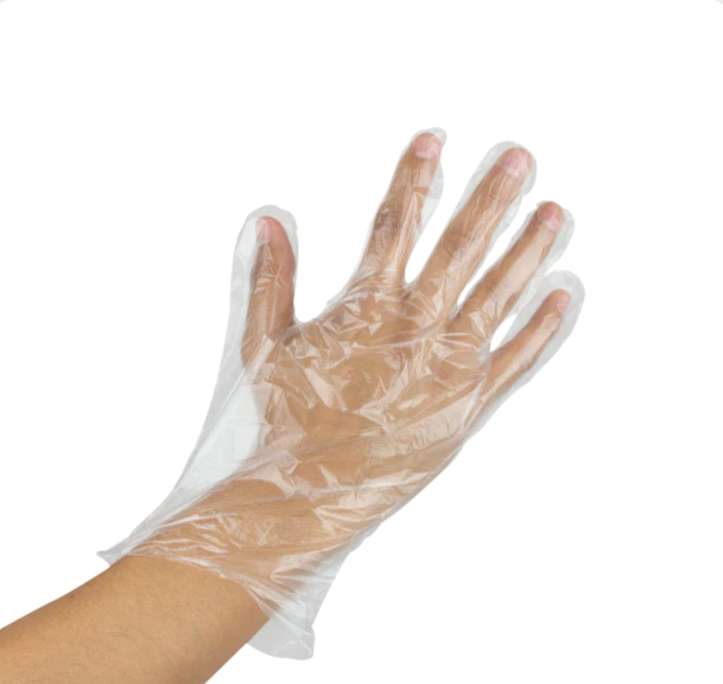 D1 - Clear Poly Glove Color 500pcs 20boxes