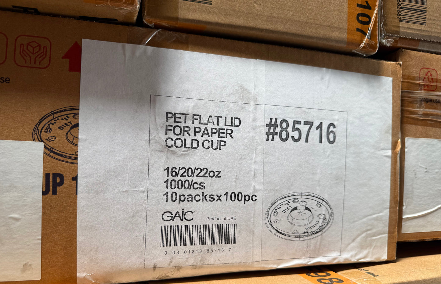 RL4-26 16/20/22oz PET Flat Lid For Paper Cold Cup 1000pcs