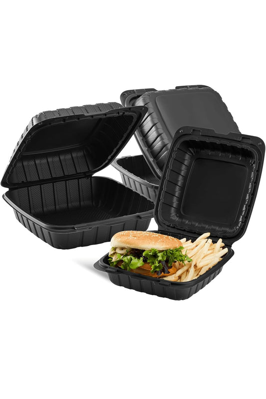 RL2-16 8x8 Black Hinged Container one compartment 150PCS A1012