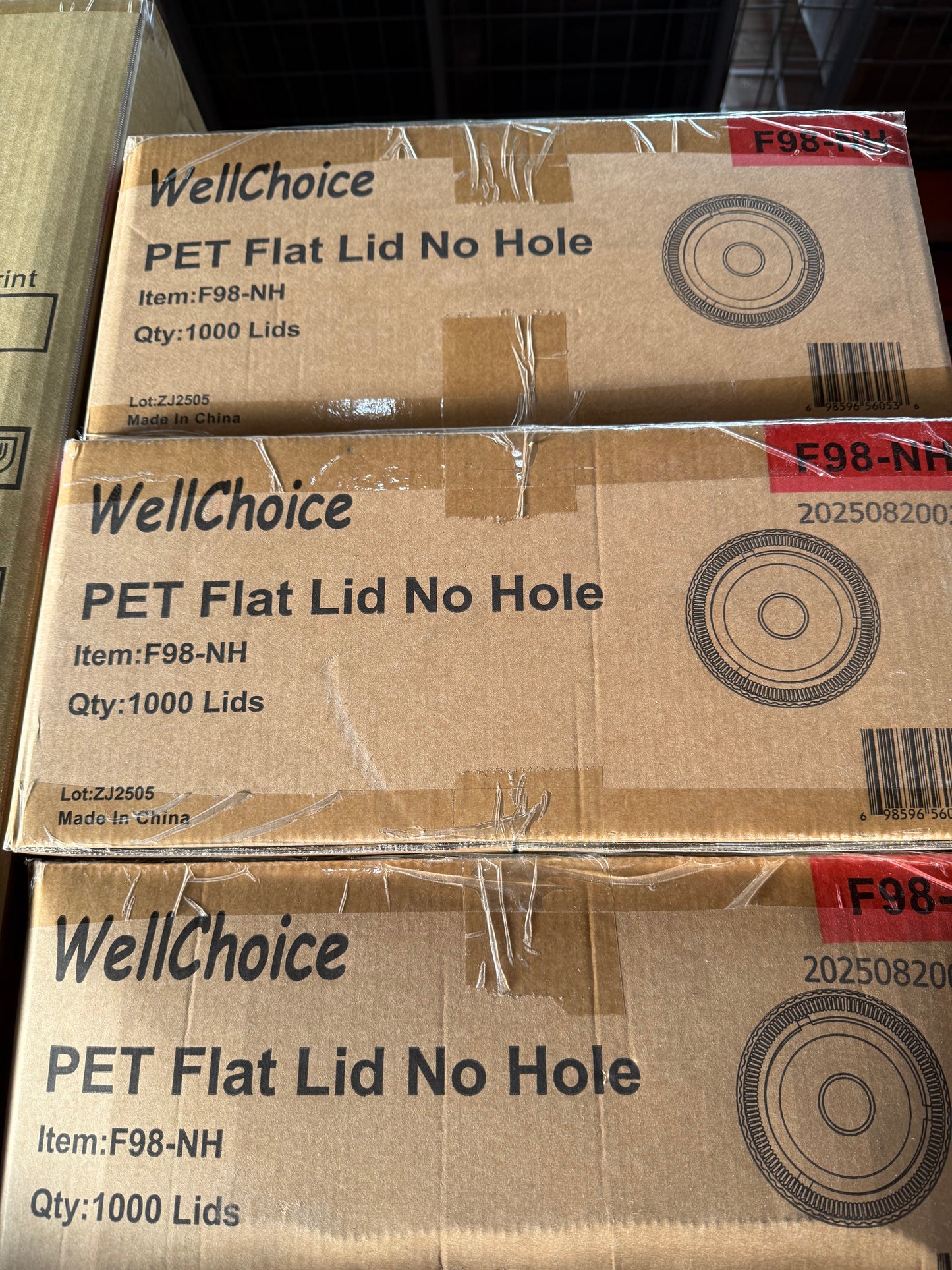 RL4-27 PET Flat Lid No Hole 12/14,16,20,24oz 1000pcs
