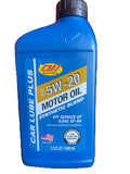 Car Lube Plus 5W-20 Synthetic Blend Motor Oil Bottle