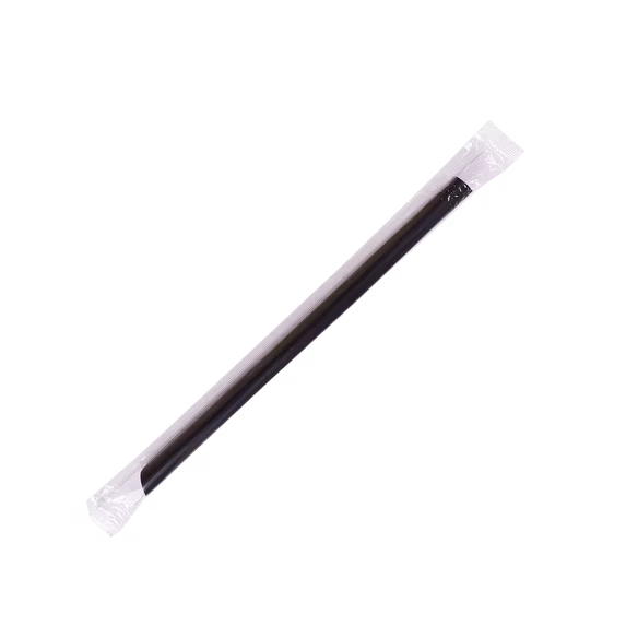 Individually Wrapped 9” Jumbo Boba Straws 1,600 ct (10mm) Black Perfect for Smoothies & Bubble Tea