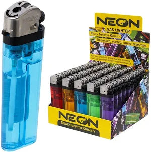 NEON DISPOSABEL LIGHTER 1 CT NON-REFILLABLE