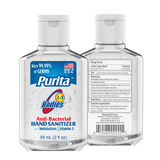 Purita LA Bodies Hand Sanitizer 2 fl oz Bottles – 18 Pack with Vitamin E and Aloe