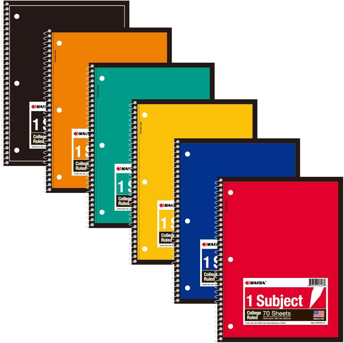 Check Plus Spiral Notebook 70sheets 10.5x8