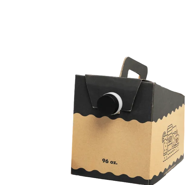 E1- 96oz Beverage Take Out Container Kraft 25pcs