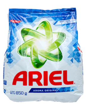 Ariel Powder Detergent 850g Regular pack for stain removal and fresh laundry