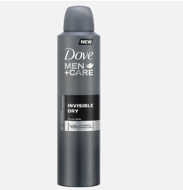 Dove Men+Care Invisible Dry Antiperspirant Deodorant Spray 250ml – 6 Pack