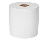 2-Ply White Embossed Centerpull Towel Roll, 600 Sheets, Wrapped for Hygiene
