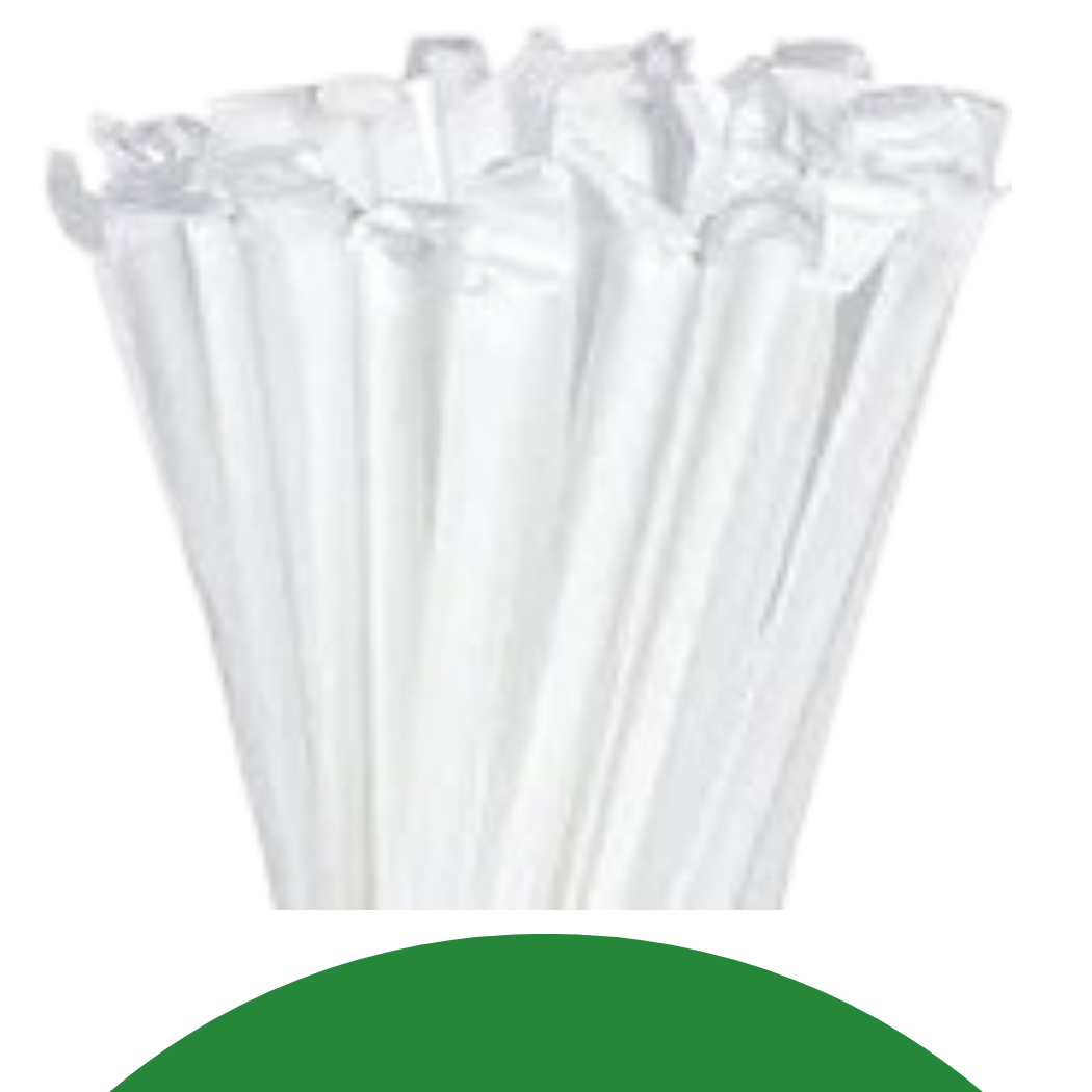 PLASTIC WRAPPED 8 MM STRAWS
