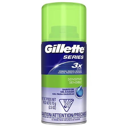 Gillette Shave Gel 2.5 Oz Sensitive (6 count)
