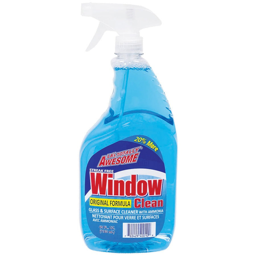 Awesome Glass Cleaner 40 Oz La's Totally Blue Bonus Size ( 9 pack)