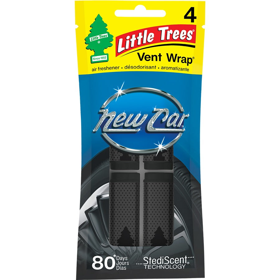 Little Trees Car Freshener 4 Ct Vent Wrap New Car (4 count)