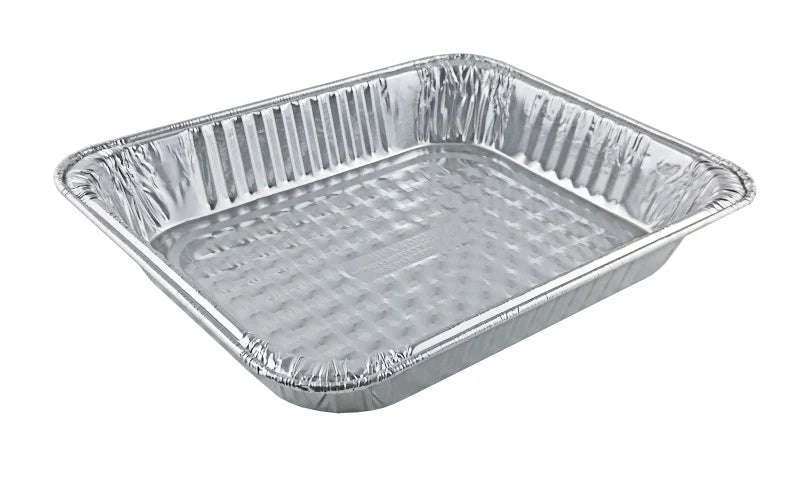 Half Size Medium Aluminum Foil Pans 100 Pack for cooking, baking, and catering