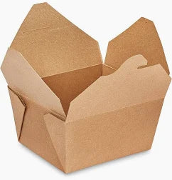 (136) #4 96oz kraft food box with glossy PE, 160pcs/case