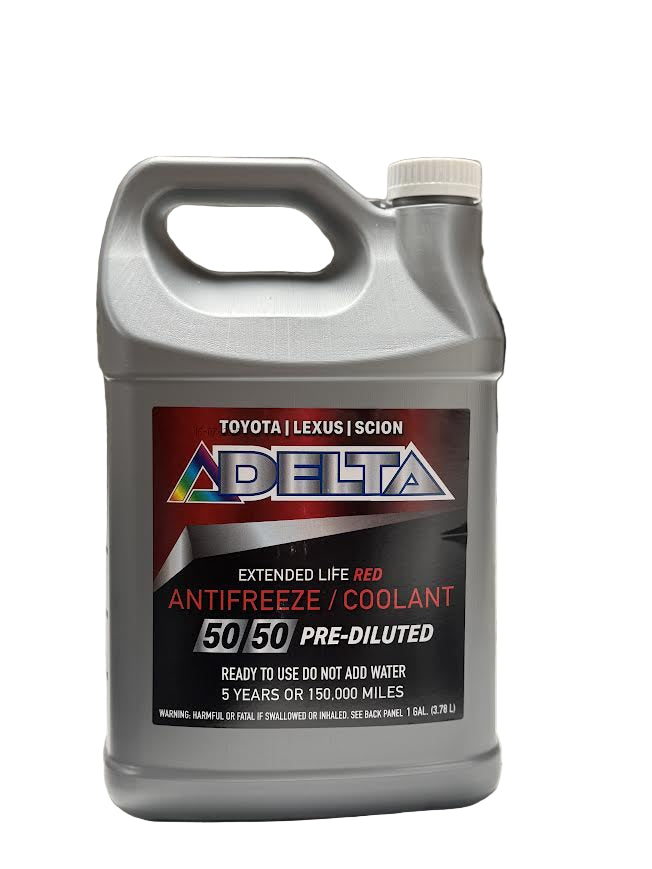 Delta Red Antifreeze Coolant 50/50 Pre-Diluted 1 Gallon – 6 Pack