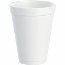 12 oz insulated white foam cups for hot and cold beverages