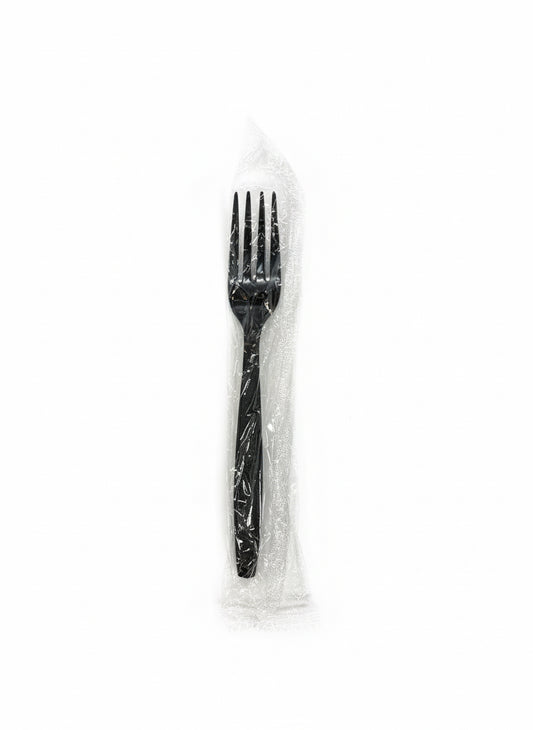 FK605BK Polystyrene Heavy Weight Black Fork 1000pcs