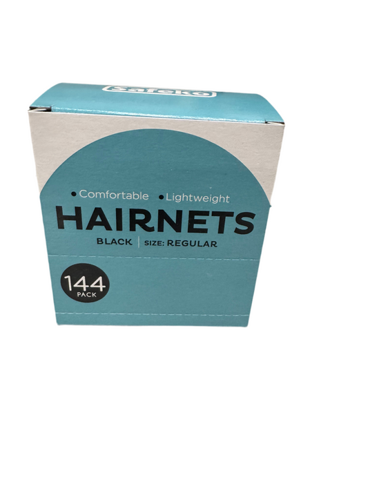 Black Hair Nets Regular Size – 144/Pack, 20/Box Packaging