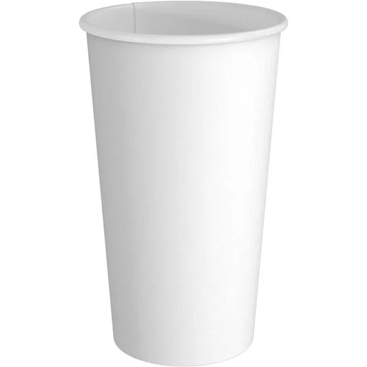 16 oz white paper hot cup – disposable single-wall bulk pack 1000 count