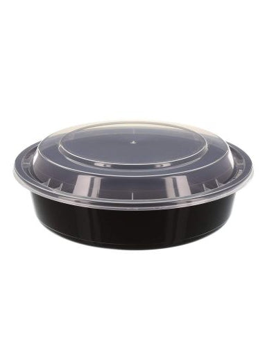 24oz Round Combo Container Black Base