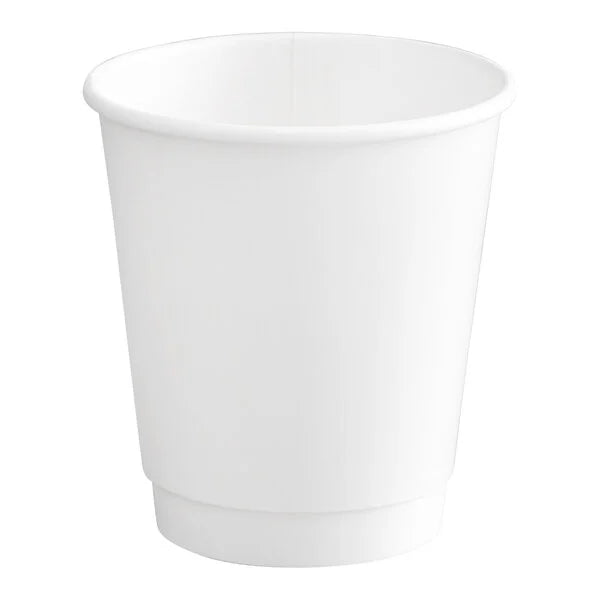 10 oz. Smooth Double Wall White Paper Hot Cup - 500/Case