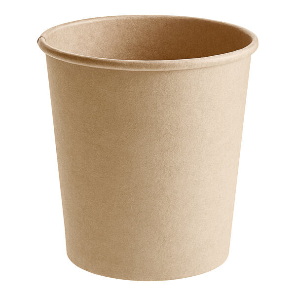 16oz Kraft Poly-Coated Paper Food Cup - 500/Case