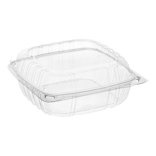 PET 8X8 1 Compartment Hinged container (Clear) 150ctn