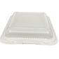 PW93 (236) PP ECO White Hinged Container 9x9x3", 3 compartment 150pcs/case