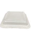 PW93 (236) PP ECO White Hinged Container 9x9x3", 3 compartment 150pcs/case