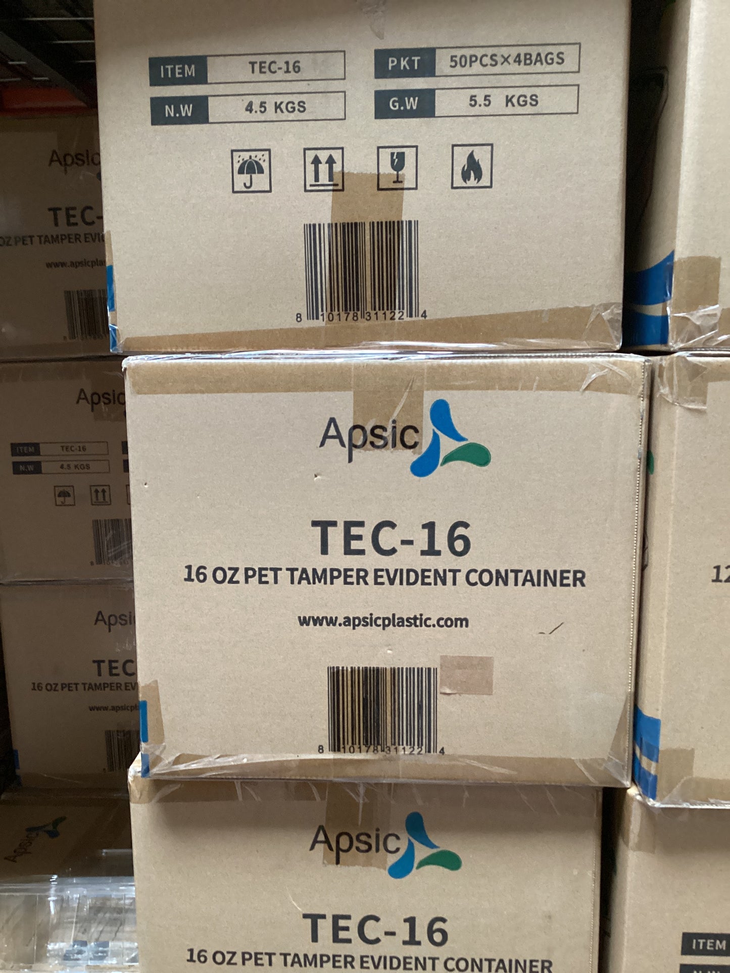 B5- 16 oz Seal Tamper Evident Container 200PCS