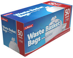 LA Value Waste Basket Bags W/ Twist Ties, 8GAL, 50Bags/ Box