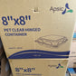 B7- PET Clear Hinged Container 8x8 200pcs Item# PHC-88