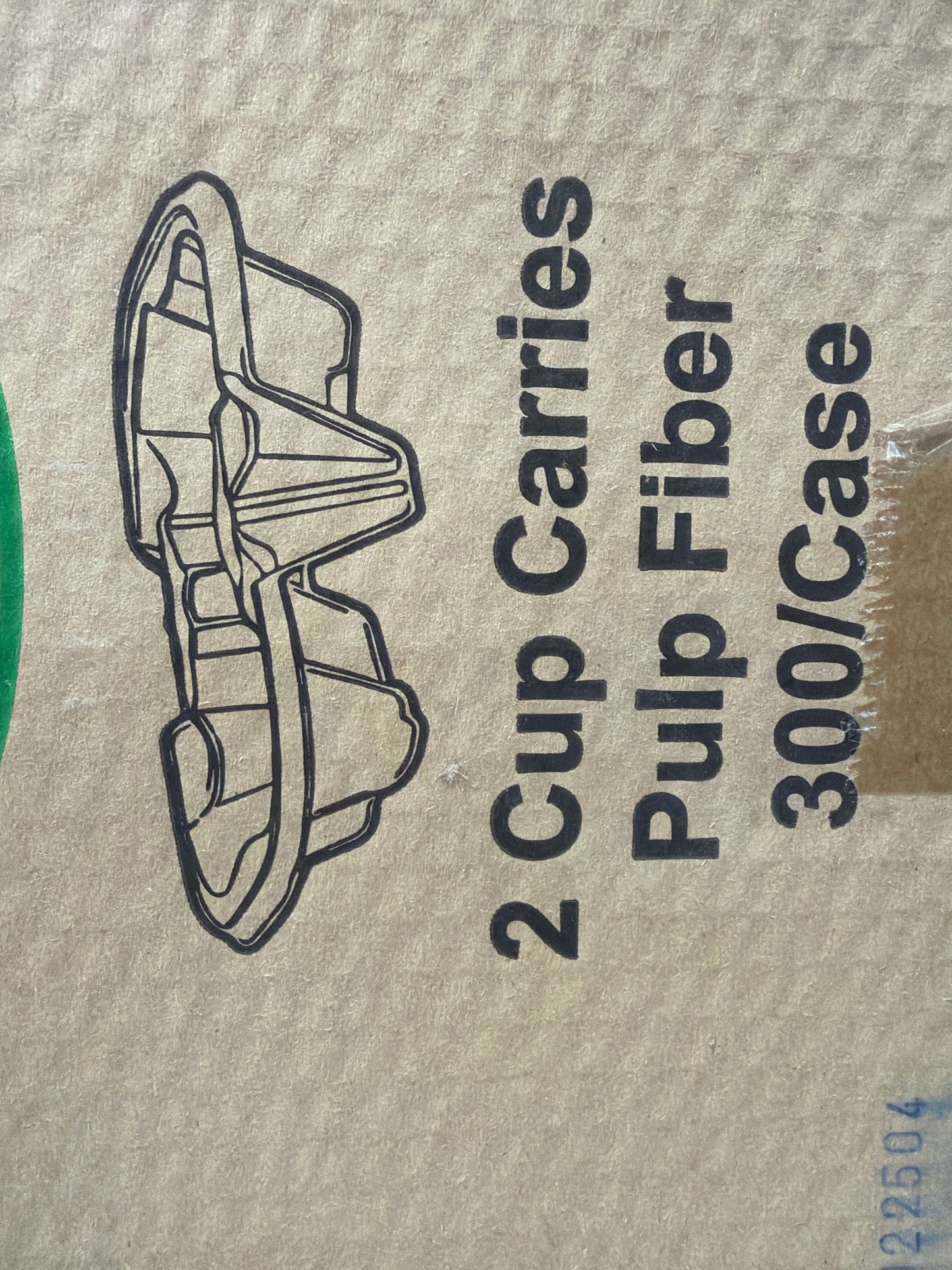 2 Cup Carries Pulp Fiber 300/Cs